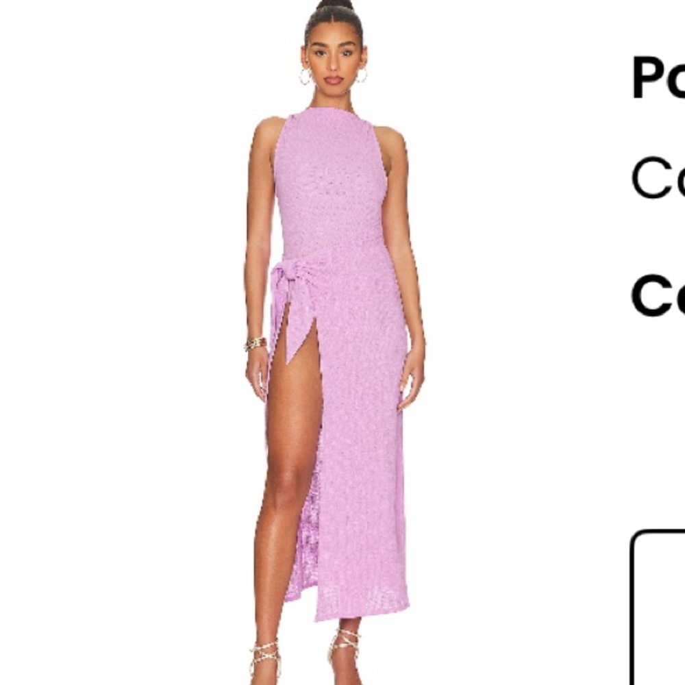 Camila Coelho Asymmetrical Dress in Purple